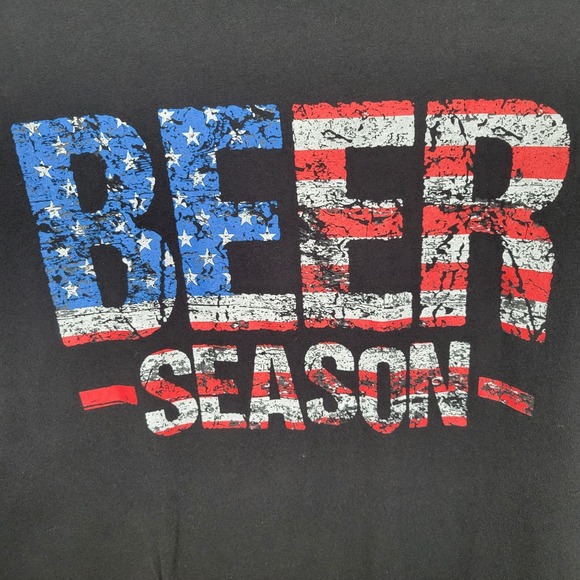 Grunt Style Beer Season Black Graphic T-Shirt 3XL Military USA Patriotic - Picture 2 of 7